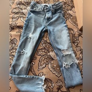 Girls Zara distressed jeans